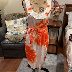 Moulinette Soeurs Orange Floral Dress from Anthropologie - Size 2